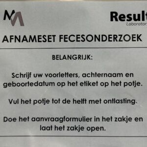 Afnameset feces onderzoek